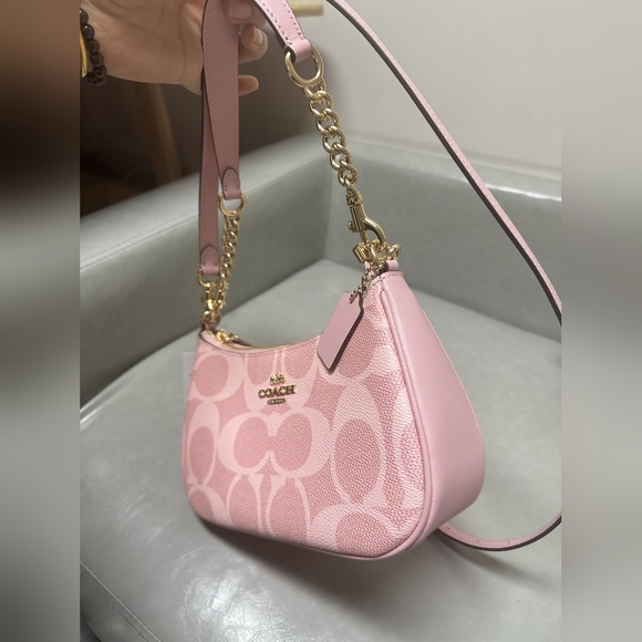 Coach Teri Mini Crossbody Bag In Signature Canvas - Picture 4 of 10